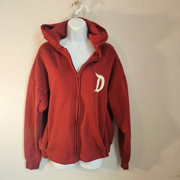Disneyland park exclusive medium zip up hoodie burgundy - Picture 1 of 6